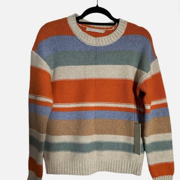One Grey Day Sweaters - One Grey Day Chunky Nordstrom Striped Crew Neck Sweater - Women’s  S